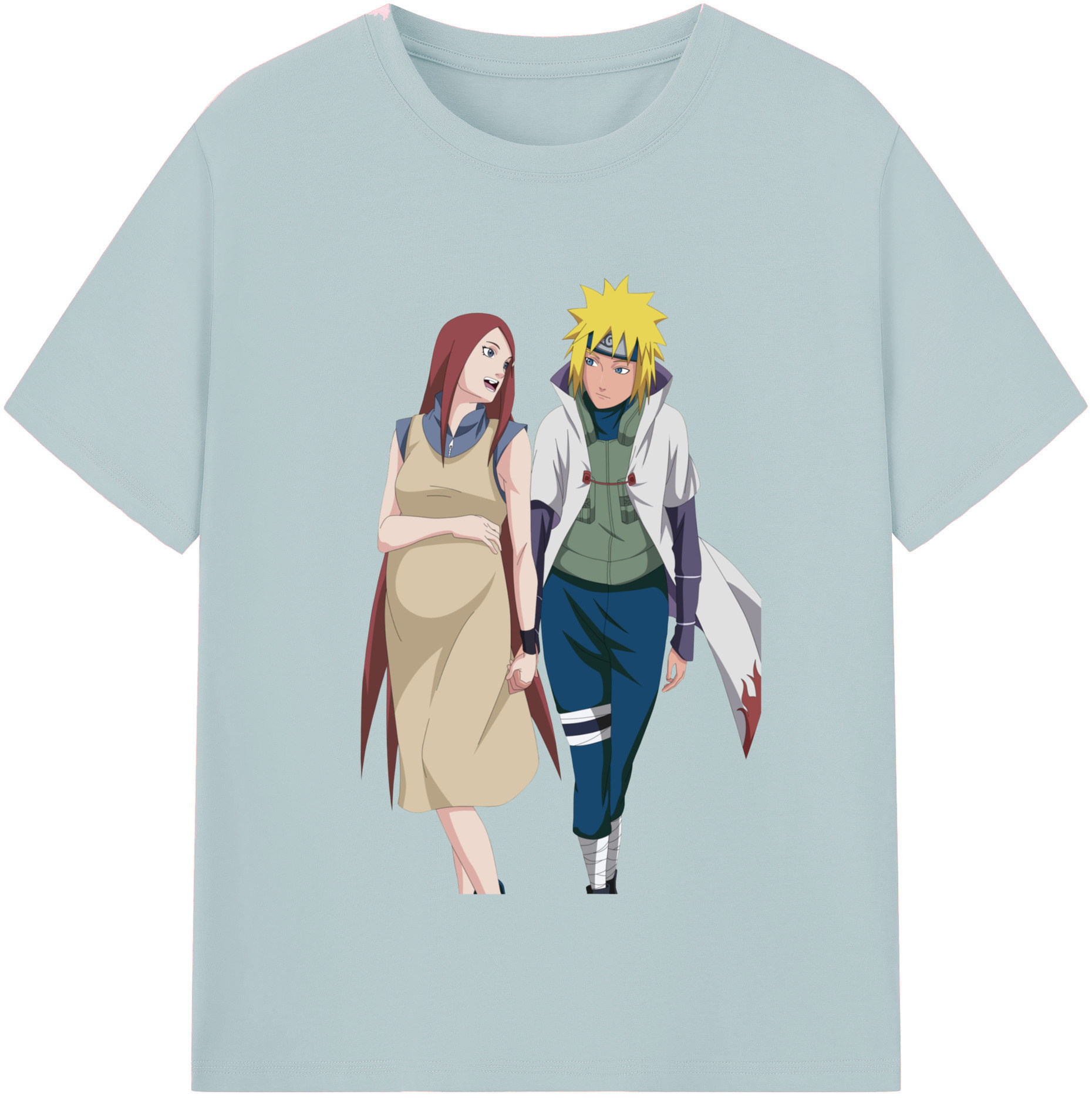 （画像用） NARUTO -ナルト- 波風 ミナト Namikaze Minato 綿100％半袖Tシャツ（フロントプリント）